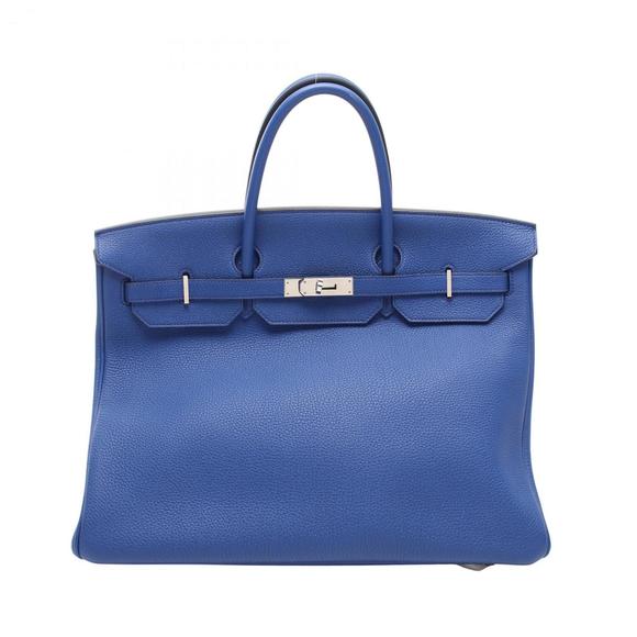 Hermes Birkin 40 Handbag, Leather Togo, Women's, Blue - Picture 1 of 13